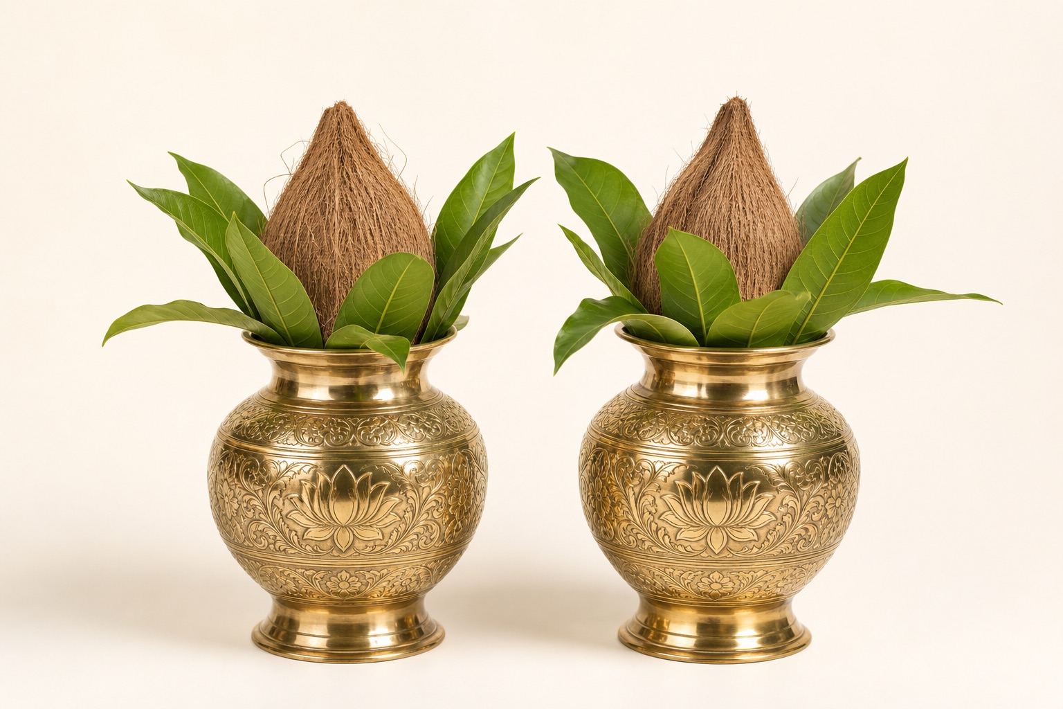 Brass kalash pair