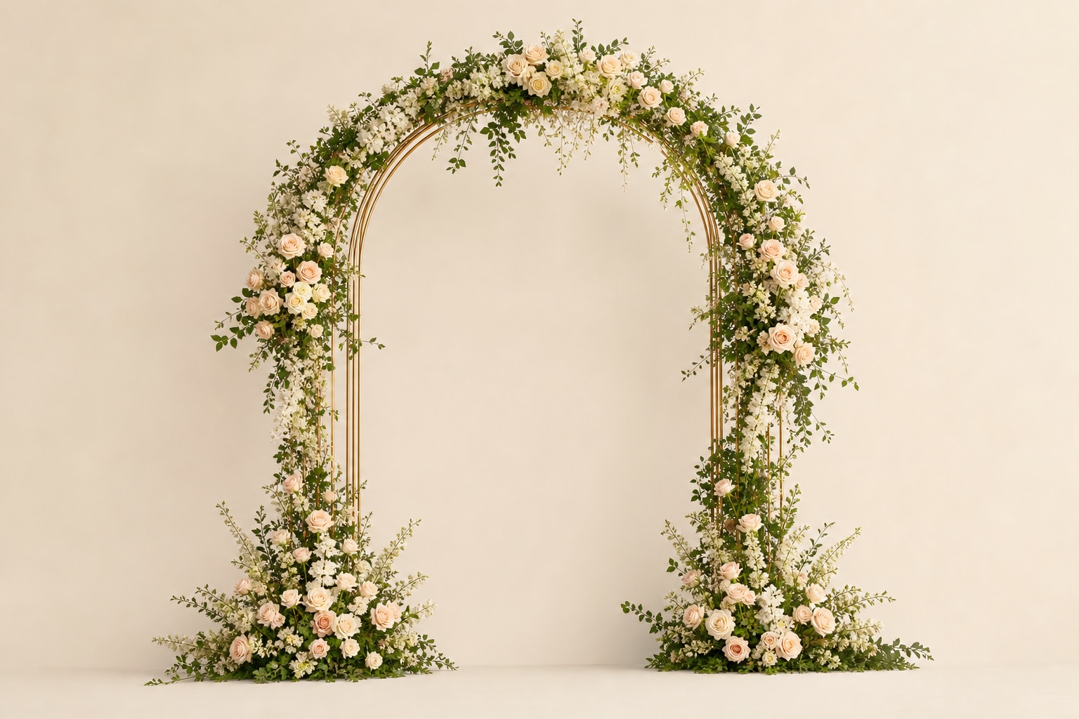 Floral arch backdrop
