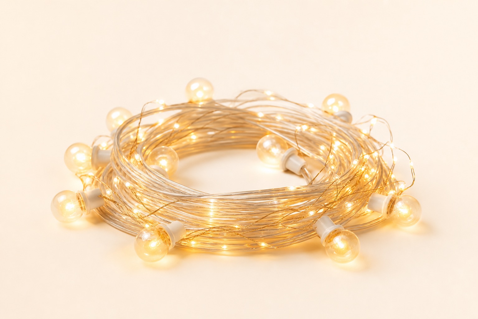 Warm festoon lights